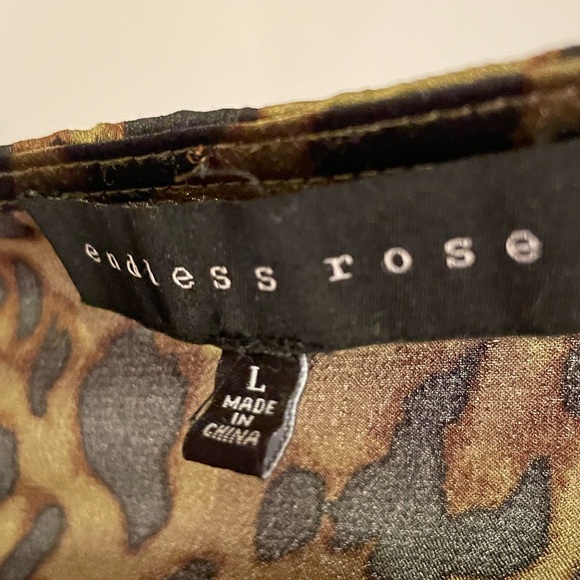 Endless rose green leopard print top size L - Picture 8 of 10